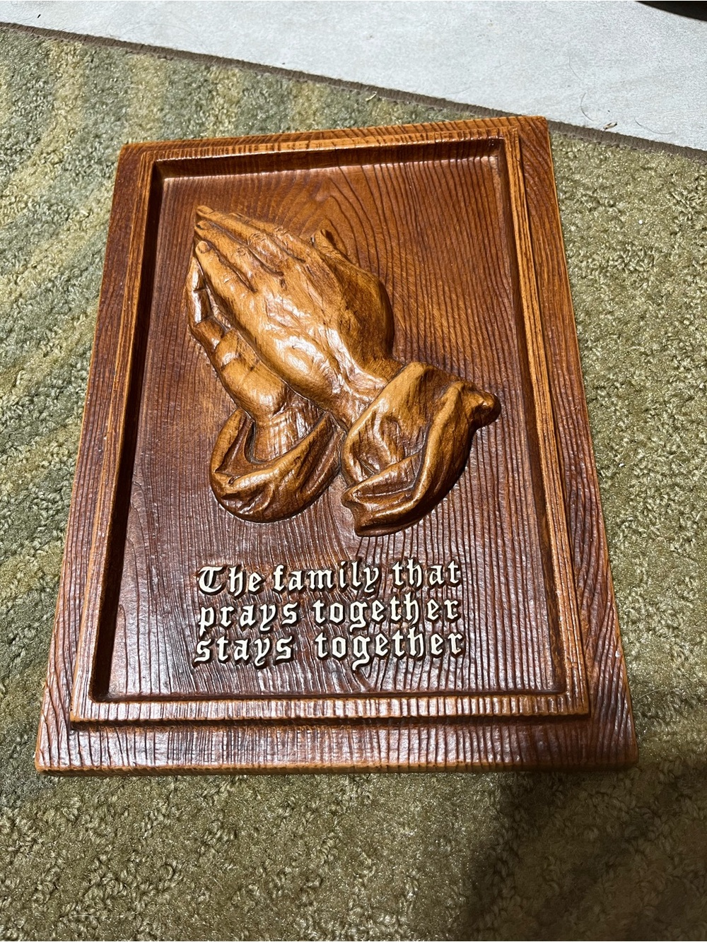 Wood Look Wall Plaque - Rich Brown 1959